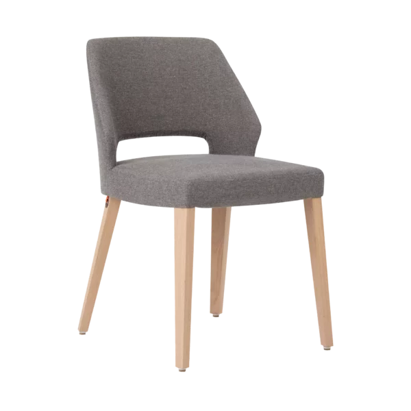 Wooden chair with upholstery