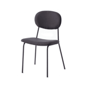 Metal chair with upholstery