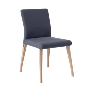 Wooden chair with upholstery