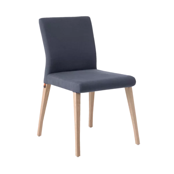 Chaise en bois rembourrée