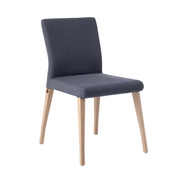 Wooden chair with upholstery