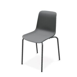 Stackable hospitality chair with powdercoated frame