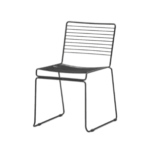 Metal hospitality chair with sledge base