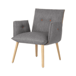 Lounge chair with wooden legs