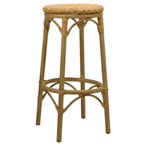 Barkruk outdoor met vlechtwerk