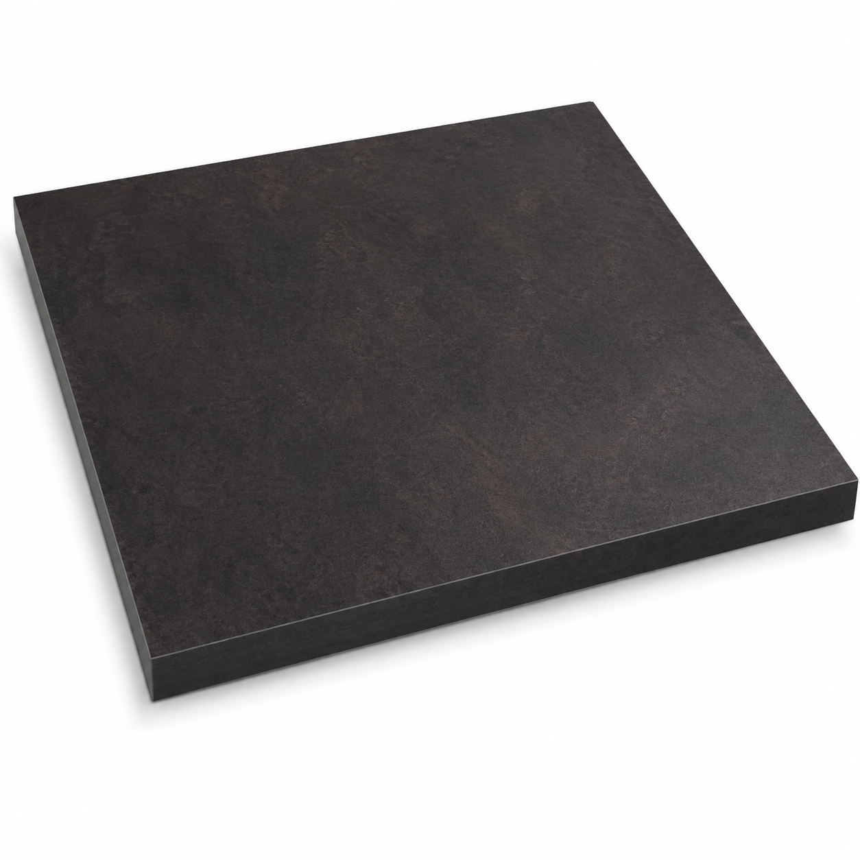 Plateau de table en stratifié massif 70 x 70, couleur « Dark Storm »